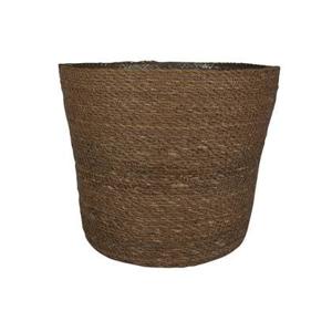 Ter Steege Plantenmand - zeegras - rotan - bruin - 30 x 26 cm