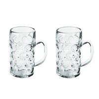 2x Bierfeest glazen/pullen 0,5 liter/halve liter van onbreekbaar kunststof - Bierglazen - thumbnail