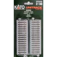 H0 Kato Unitrack 2-140 Rechte rails 123 mm 4 stuk(s) - thumbnail