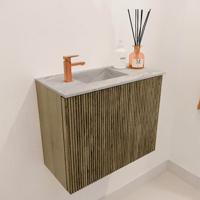 Toiletmeubel Mondiaz Joya Dlux | 50 cm | Meubelkleur Dusk | Faye wastafel Glace Wasbak Links | 1 kraangat