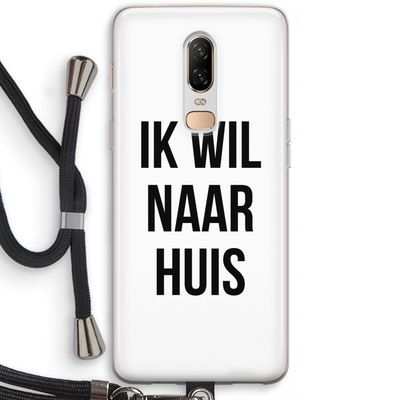 Ik wil naar huis: OnePlus 6 Transparant Hoesje met koord