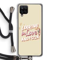 Pizza is the answer: Samsung Galaxy A12 Transparant Hoesje met koord
