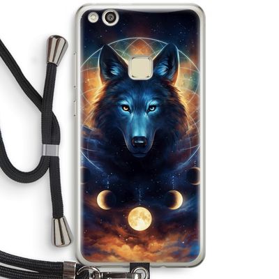 Wolf Dreamcatcher: Huawei Ascend P10 Lite Transparant Hoesje met koord