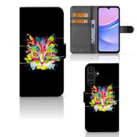 Samsung Galaxy A15 Leuk Hoesje Cat Color Samsung Galaxy A15 Leuk Hoesje Cat Color