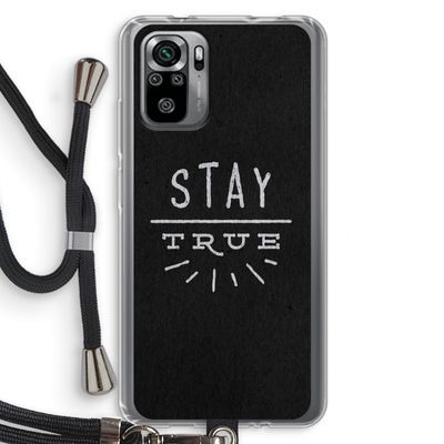 Stay true: Xiaomi Redmi Note 10S Transparant Hoesje met koord