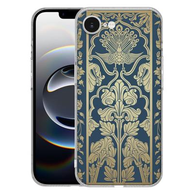TPU Hoesje iPhone 16e - Beige Flowers Backcover