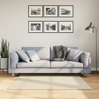 Vloerkleed laagpolig zacht en wasbaar 120x120 cm crmekleurig