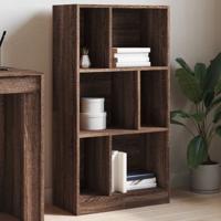 Boekenkast 57x28,5x107,5 cm bewerkt hout bruin eikenkleurig