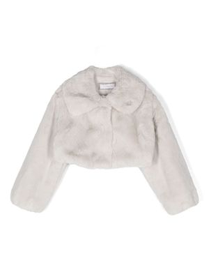 Monnalisa veste crop à col italien - Gris