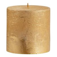 Leen Bakker - Stompkaars Rustiek - Goudkleur - 10xØ10 Cm - Paraffine - Goudkleurig