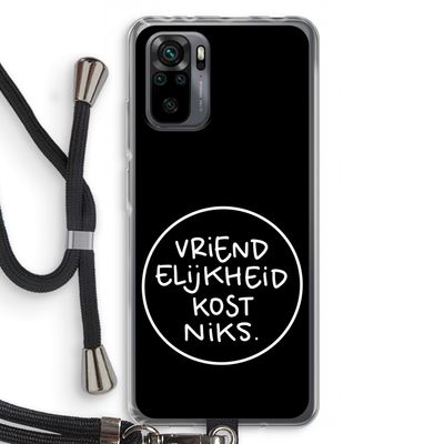 Vriendelijkheid: Xiaomi Redmi Note 10 Pro Transparant Hoesje met koord