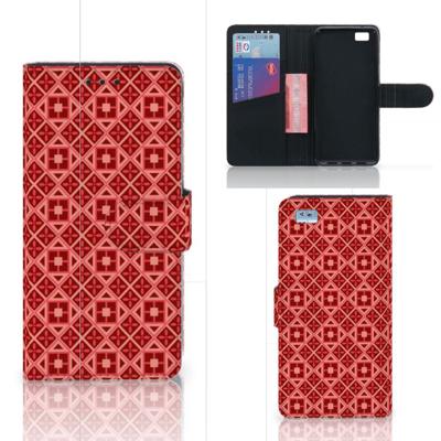 Huawei Ascend P8 Lite | Telefoon Hoesje | Batik Rood