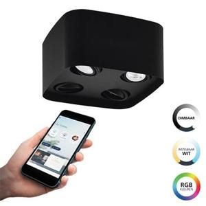 EGLO connect.z Caminales-Z Smart Plafondlamp - 24 cm - Zwart - RGB