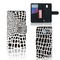 Nokia 1 Plus | Telefoonhoesje | Met pasjeshouder | Slangenprint