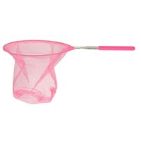 Schepnet/visnet/vlindernet - Uitschuifbaar - roze - van 38 cm tot 75 cm   -