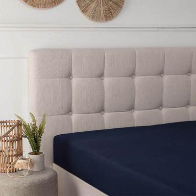Hoeslaken Bamboe Stretch Navy 190x200 Cm Fresh And Co - Dekbed-Discounter.nl