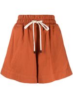 Bassike short à taille haute à lien de resserrage - Orange