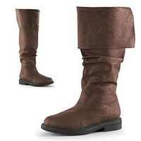 Voor heren Laarzen Cowboy westernlaarzen Middeleeuwse laarzen Renaissance-laarzen Wandelen Klassiek Casual Buiten Dagelijks Imitatieleer waterdicht Comfortabel Kuitlaarzen Leegloper Zwart Bruin Lightinthebox - thumbnail