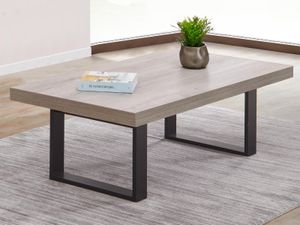 Salontafel LIEZE 130 cm dark forest met U-poten