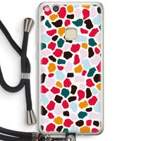 Colored Giraffe: Huawei Ascend P10 Lite Transparant Hoesje met koord