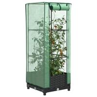 VidaXL Plantenbak verhoogd met kashoes 40x40x123 cm rattanlook