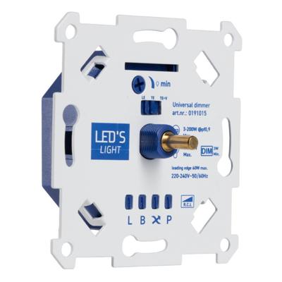 LED&apos;s Light Led Dimmer Inbouw - Universele Dimmer Geschikt voor Alle Led Verlichting - 250W - Traploos dimmen - Fase-Afsnijding & Fase-Aansnijding