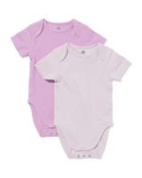 HEMA Babyromper LENZING™ ECOVERO™ rib - 2 stuks lila (lila)