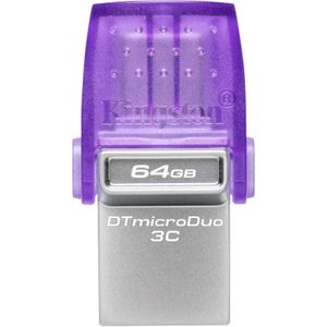 Kingston Technology DataTraveler 64GB microDuo 3C 200 MB/s dubbele USB-A + USB-C