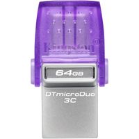 Kingston Technology DataTraveler 64GB microDuo 3C 200 MB/s dubbele USB-A + USB-C - thumbnail