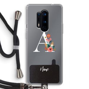 Pink Bouquet: OnePlus 8 Pro Transparant Hoesje met koord
