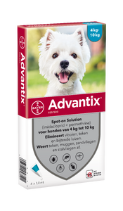 Advantix Spot-On Hond 100/500 4-10kg - 4 pip