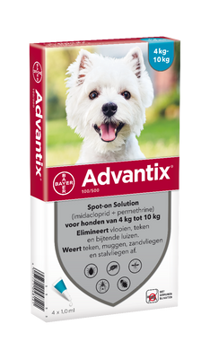 Advantix Spot-On Hond 100/500 4-10kg - 4 pip