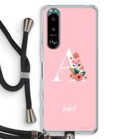 Pink Bouquet: Sony Xperia 5 III Transparant Hoesje met koord