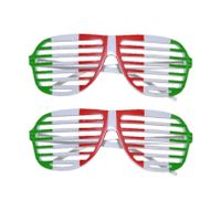 2x stuks italie lamellen supporters bril voor volwassenen 2x stuks italie lamellen supporters bril voor volwassenen