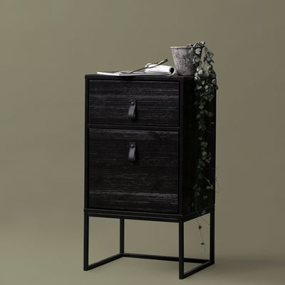 WOOOD Nachtkastje 'Zola' kleur Zwart