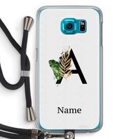 Charcoal Flora: Samsung Galaxy S6 Transparant Hoesje met koord