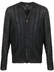 ETRO cardigan torsadé en cachemire - Gris