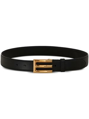 ETRO ceinture en cuir à boucle logo - Noir