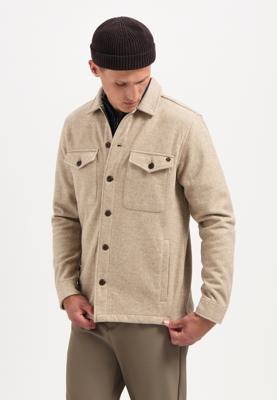 No- Excess Overshirt Button Closure Melange 29510821sn Overshirt 043 Khaki