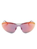 Moncler lunettes de soleil Carrion à monture oversize - Rouge