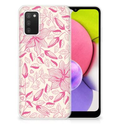 Samsung Galaxy A03S | TPU Case | Pink Flowers