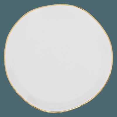 Good Morning bord Ø17 cm - Wit (set van 4)