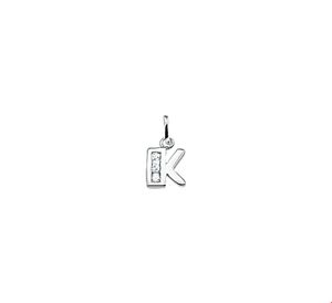 TFT Bedels Letter K Zirkonia Rij Zilver