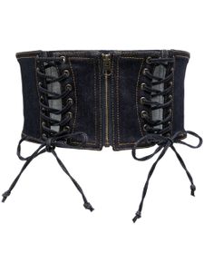 Jean Paul Gaultier haut-corset en jean - Bleu