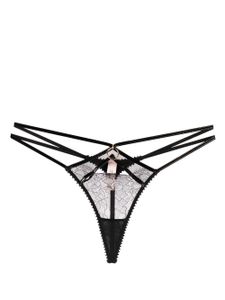 Agent Provocateur string Foxie à dentelle fleurie - Noir