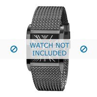 Armani horlogeband AR2028 Staal Zwart 28mm Armani horlogeband AR2028 Staal Zwart 28mm