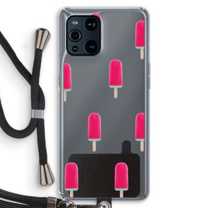 Waterijsje: Oppo Find X3 Pro Transparant Hoesje met koord