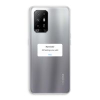 Reminder: Oppo A94 5G Transparant Hoesje Reminder: Oppo A94 5G Transparant Hoesje