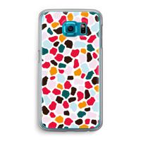 Colored Giraffe: Samsung Galaxy S6 Transparant Hoesje