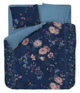 PiP Studio Dekbedovertrek Tokyo Bouquet - Dark Blue-Lits-jumeaux (240 x 200/220 cm)